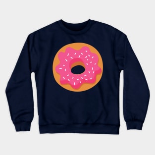 Pink Donut with White Sprinkles Crewneck Sweatshirt